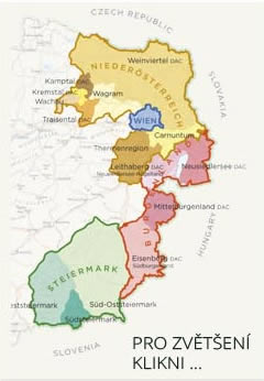 Mapa vinařských oblastí